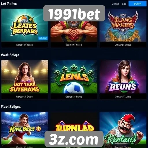 Variedade de jogos disponíveis no 1991bet